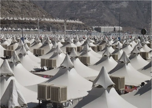 Saudi Arabia Empty Air-Conditioned Tents - Close View
