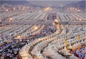 Saudi Arabia Empty Air-Conditioned Tents - Dawn View
