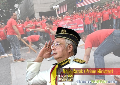 UMNO Red Shirts - Najib Razak
