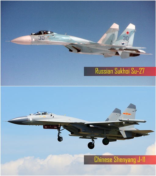 China Military - Shenyang J-11 and Russian Sukhoi Su-27