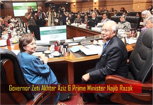 Governor Zeti Akhtar Aziz and Prime Minister Najib Razak