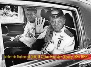 Mahathir and Sultan Iskandar - Agong 1984-1989