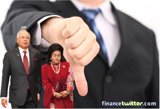 Najib Razak and Rosmah Mansor - Thumb Down
