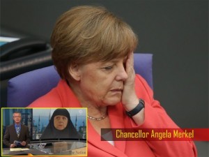 German Chancellor Angela Merkel Sad - Shown Wearing Hijab on German TV