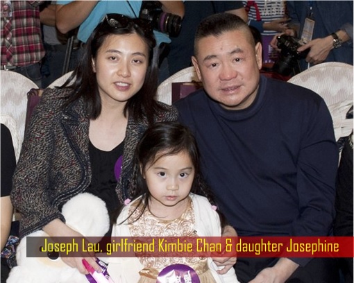 Hong Kong billionaire Joseph Lau and girlfriend Kimbie Chan Hoi-wan and daughter Josephine