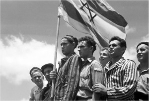 1948 Arab-Israel War - Raising Israel Flag