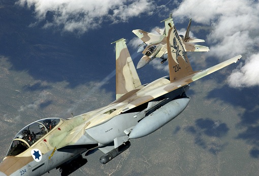 Israel Air Force F-15 In Action in Sky