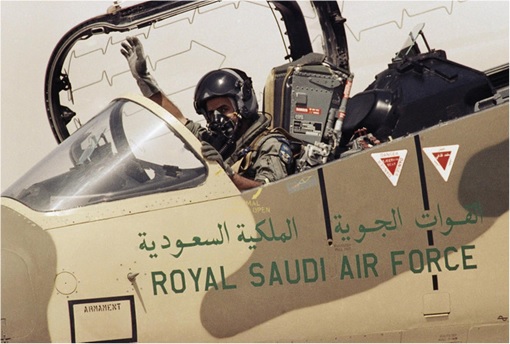 Pilot in Royal Saudi Air Force Jet