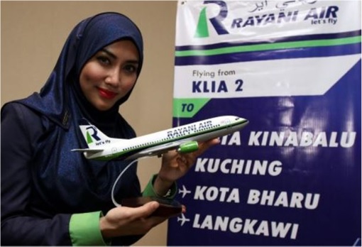 Rayani Air Staff Crew with Plane Model and Destination Banting