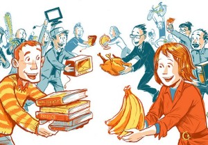 Barter Trade - Cartoon Sample