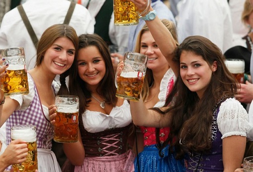 German Girls at Beer Festival