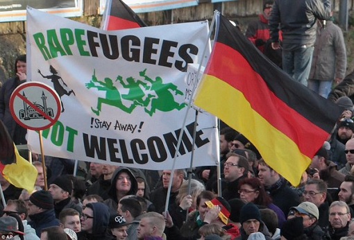 German PEGIDA Protest - Rapefugees Not Welcome