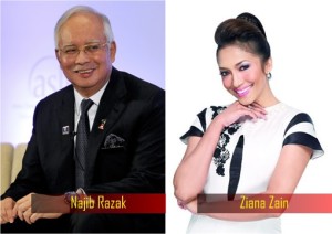 Najib Razak and Ziana Zain