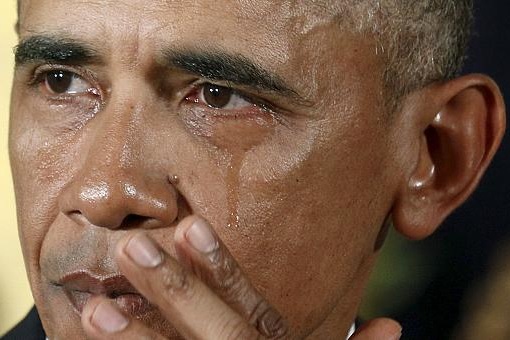 President Barack Obama Crying