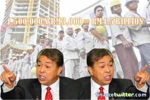 Importing Bangladesh Workers - Zahid Hamidi Flip Flop - 1,500,000 X RM3,000 - RM4.5 Billion