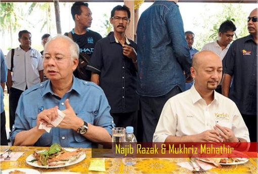 Najib Razak and Mukhriz Mahathir - At Dining Table