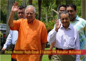 Prime Minister Najib Razak and Former PM Mahathir Mohamad - Happy Time in 2009