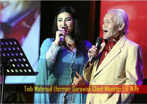 Taib Mahmud  - former Sarawak Chief Minister - and Wife