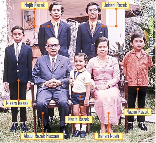 Abdul Razak Hussein Family Portrait