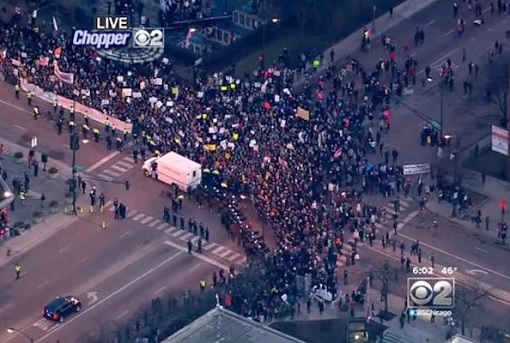 Chicago Rioting Against Donald Trump