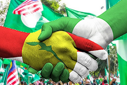 PAS and UMNO Alliance - Handshake