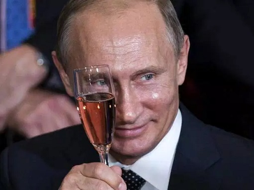 Russian President Vladimir Putin - Toasting Champagne