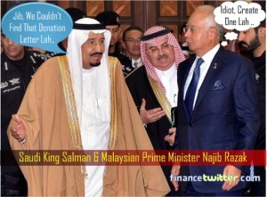 Saudi Arabia King Salman and PM Najib Razak - Donation Letter Discussion