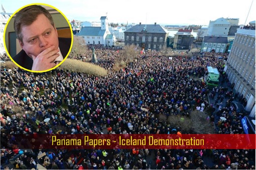 Panama Papers - Iceland Demonstration - Prime Minister Sigmundur David Gunnlaugsson