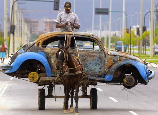 Volkswagen DieselGate - Burnt Beetle As Horse Ride