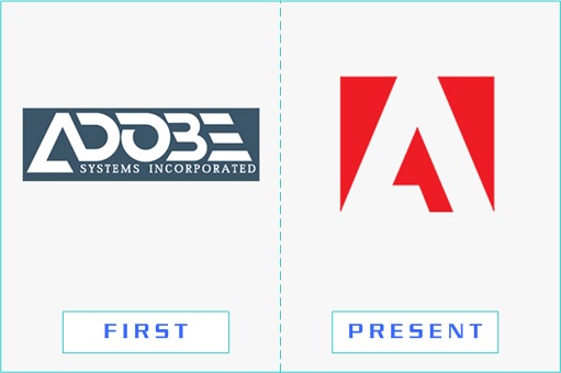 Adobe - First and Present Logo