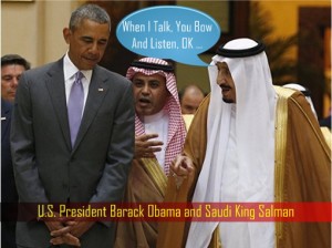 Barack Obama and King Salman - Bow and Listen