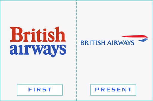 British Airways - First and Present Logo