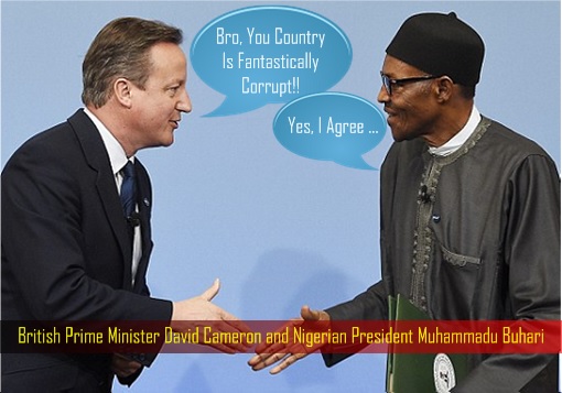 British Prime Minister David Cameron and Nigerian President Muhammadu Buhari