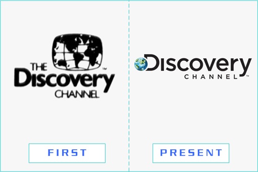 Discovery Channel - First and Present Logo