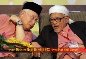 Prime Minister Najib Razak and PAS President Hadi Awang