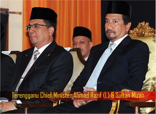 Terengganu Chief Minister Ahmad Razif and Sultan Mizan