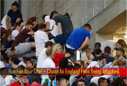 EURO 2016 Hooliganism - Run For Your Life! – Chaos As England Fans Being Attacked