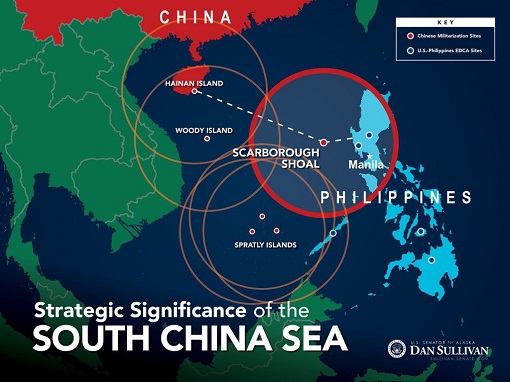 Panatag Shoal - Scarborough Shoal - Map South China Sea