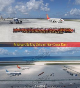 South China Sea Dispute - An Airport Built by China on Fiery Cross Reef