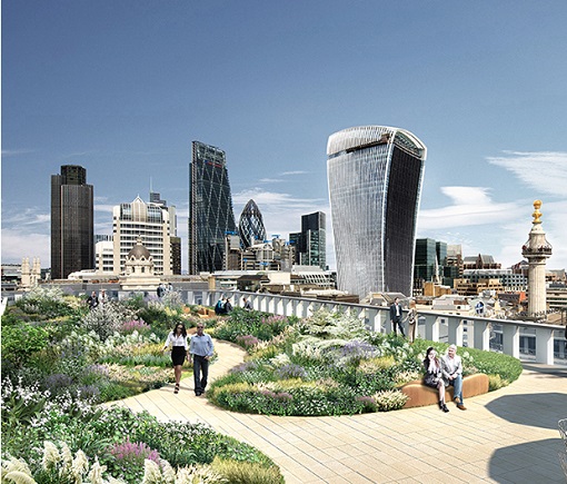 Warren Buffett - Wells Fargo Purchase New London HQ Building - 33 Central - Rooftop Garden View