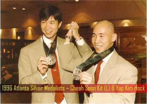 1996 Atlanta Silver Medalists – Cheah Soon Kit and Yap Kim Hock
