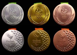 2016 Rio Olympic Medals - Gold, Silver and Bronze