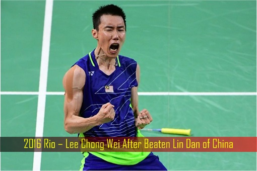 2016 Rio – Lee Chong Wei After Beaten Lin Dan of China