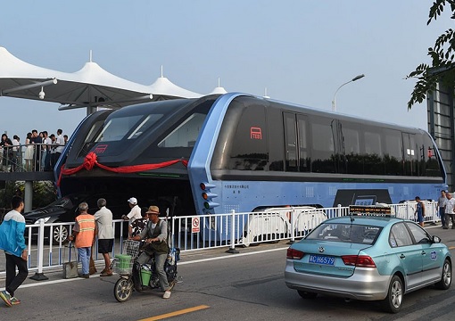 China Transit Elevated Bus TEU - Ribbon Launching