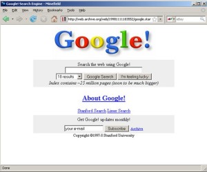 Google 1998 Website Design