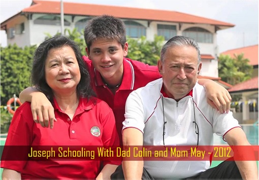 Joseph Schooling With Dad Colin and Mom May - 2012