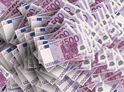 Stacks of EURO Cash Currency