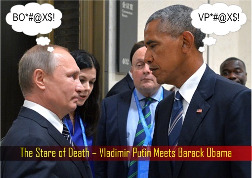 Group of 20 Summit China 2016 – The Stare of Death – Vladimir Putin Meets Barack Obama