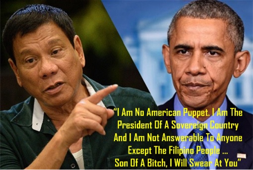 Philippine President Rodrigo Duterte Calls US President Barack Obama - Son of A Bitch