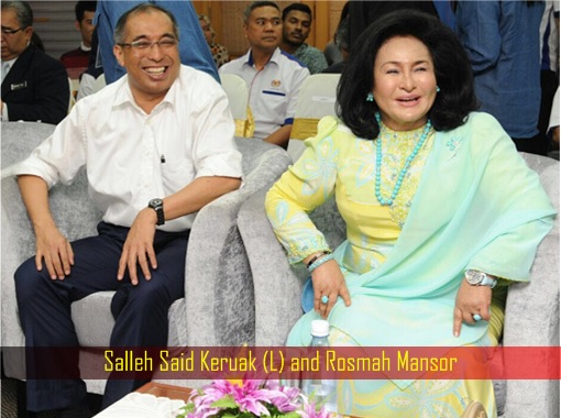 salleh-said-keruak-and-rosmah-mansor-laughing